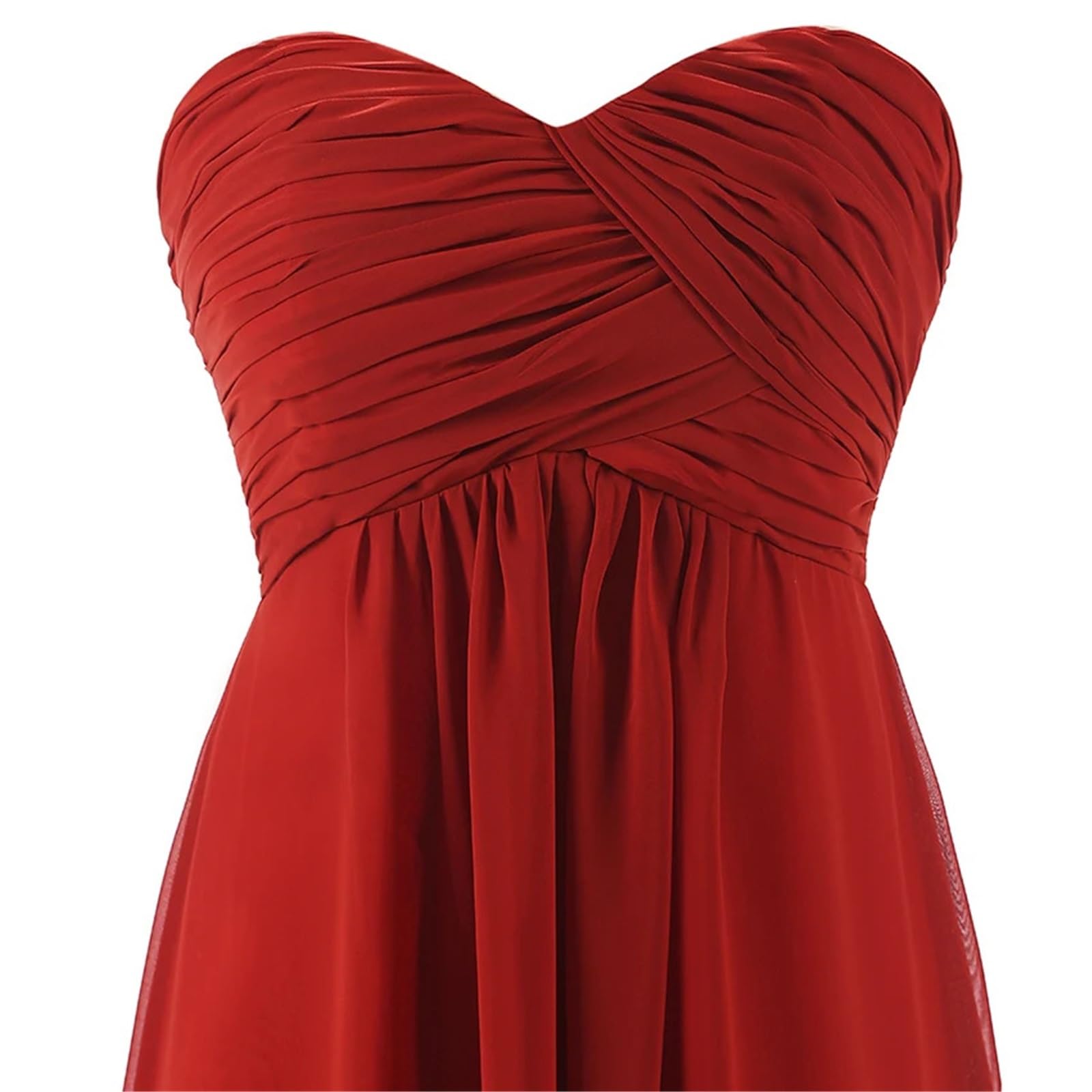Vestido de Dama de Honor Largo sin Tirantes de Talla Grande en Color Rosa Burdeos, Vestido de Fiesta de Boda y graduación(NO.77 Grape Purple,12)