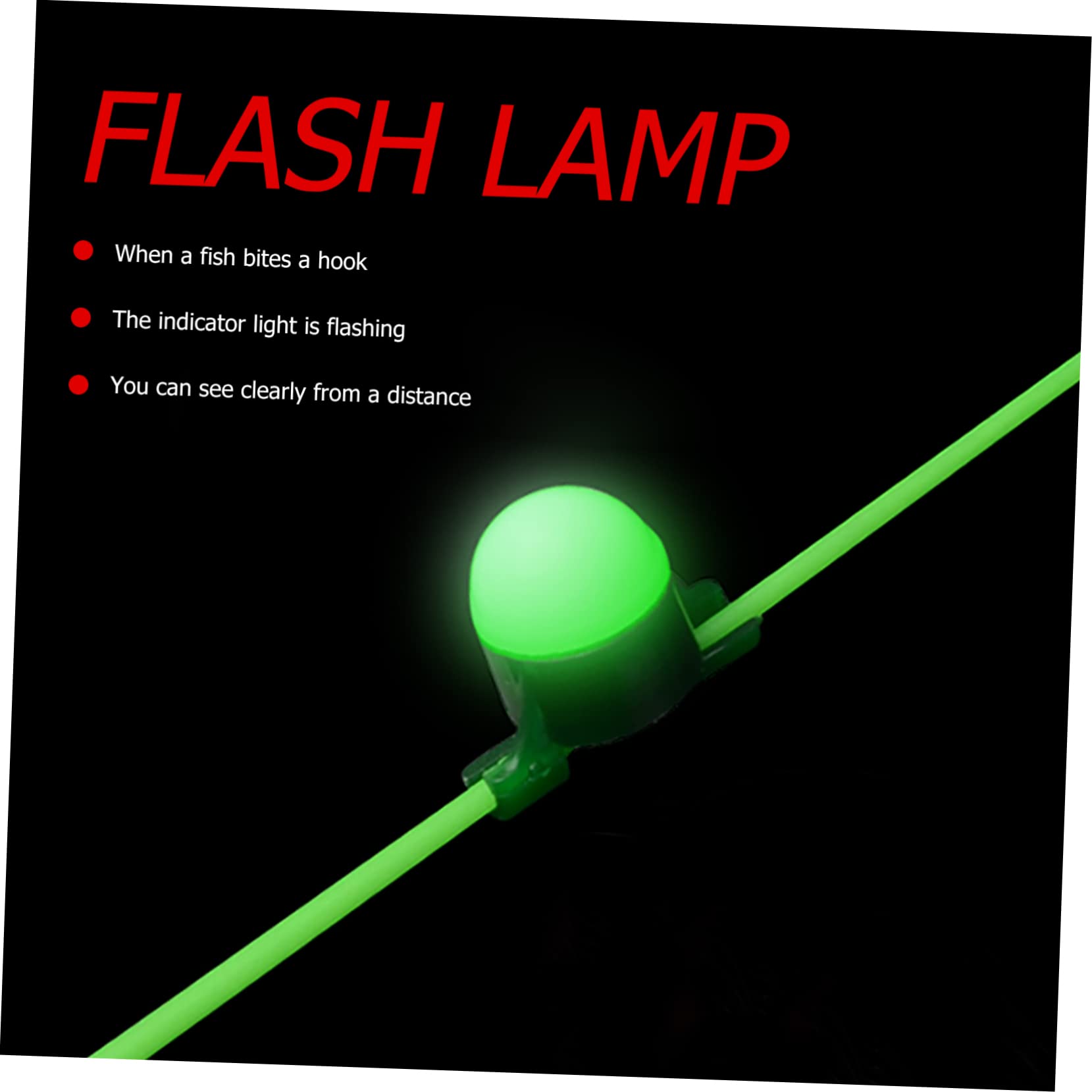 SUPVOX Outdoor Led Fishing Lamps 2 Pcs Fishing Alarm Lights Bright Night for Night Anglers
