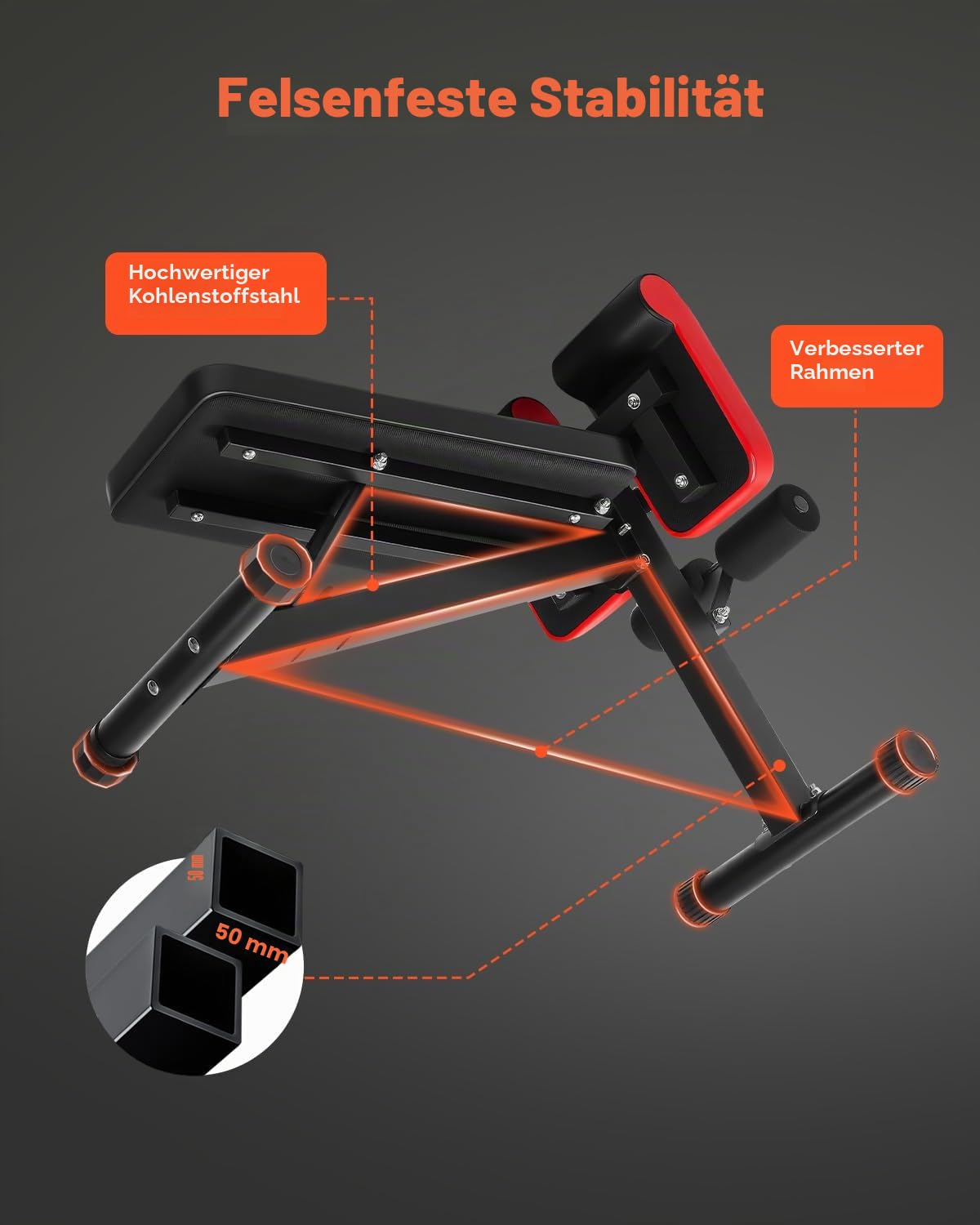 VEVOR multifunktionale Hantelbank für Ganzkörpertraining, Hyperextensionsbank Rückenverlängerung römischer Stuhl 150 kg belastbare verstellbare und faltbare Rückentrainer Heim-Fitnessstudio