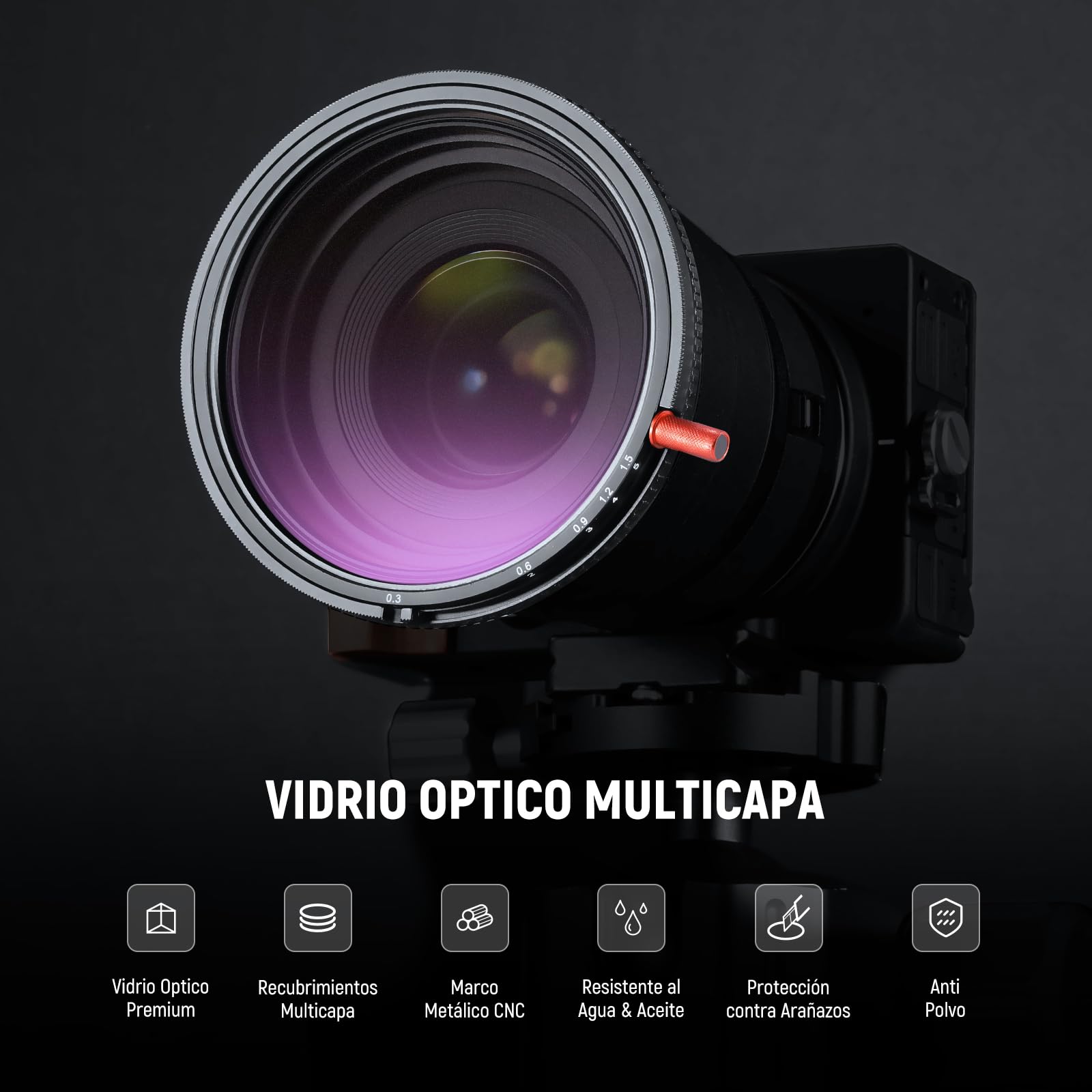 NEEWER 77mm 3 en 1 Filtro ND Variable + CPL + Black Diffusion 1/4, ND2-32 (1-5 Pasos), Objetivo Cámara Densidad Neutra Polarizador Circular Multicapa HD Cristal Óptico Efecto Filtro con Estuche