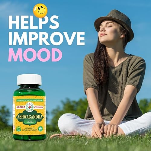 Miniatura 2 de Cápsulas orgánicas de Ashwagandha - Suplemento adaptógeno equivalente a 5000 mg  Alivio del estrés, suplemento de apoyo al estado de ánimo, enfoque