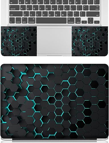 Miniatura 7 de Adhesivo para laptop de 12.1-15.6 pulgadas, calcomanía reutilizable universal de vinilo para laptop, protector de arte impermeable en color panal