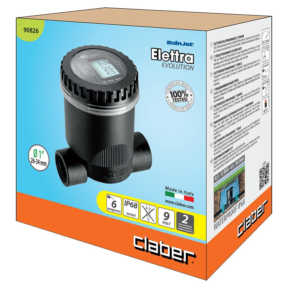 Claber D90826000 - Electroválvula programable 1" Hembra Blister