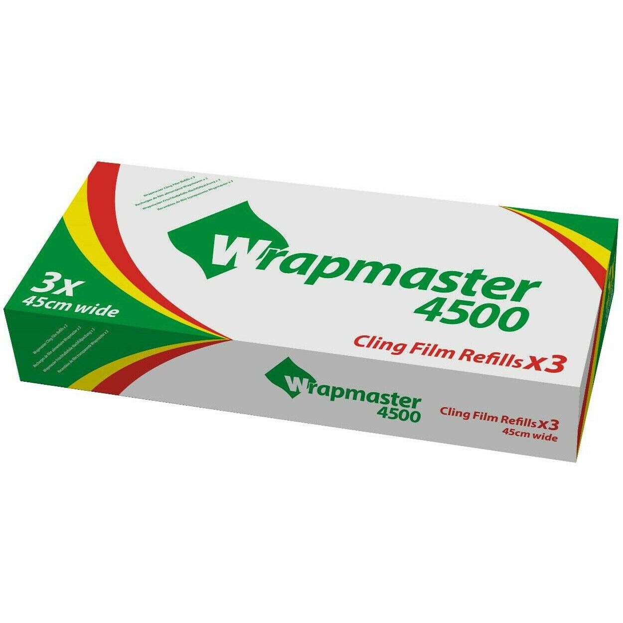 We Can Source It Ltd - Wrapmaster 4500 18 inch Cling Film – 450mm x 300m, 3 Rolls – Kitchen Wrap for Professional Catering, Food Preservation, and Freezing – Compatible with Wrapmaster Dispensers