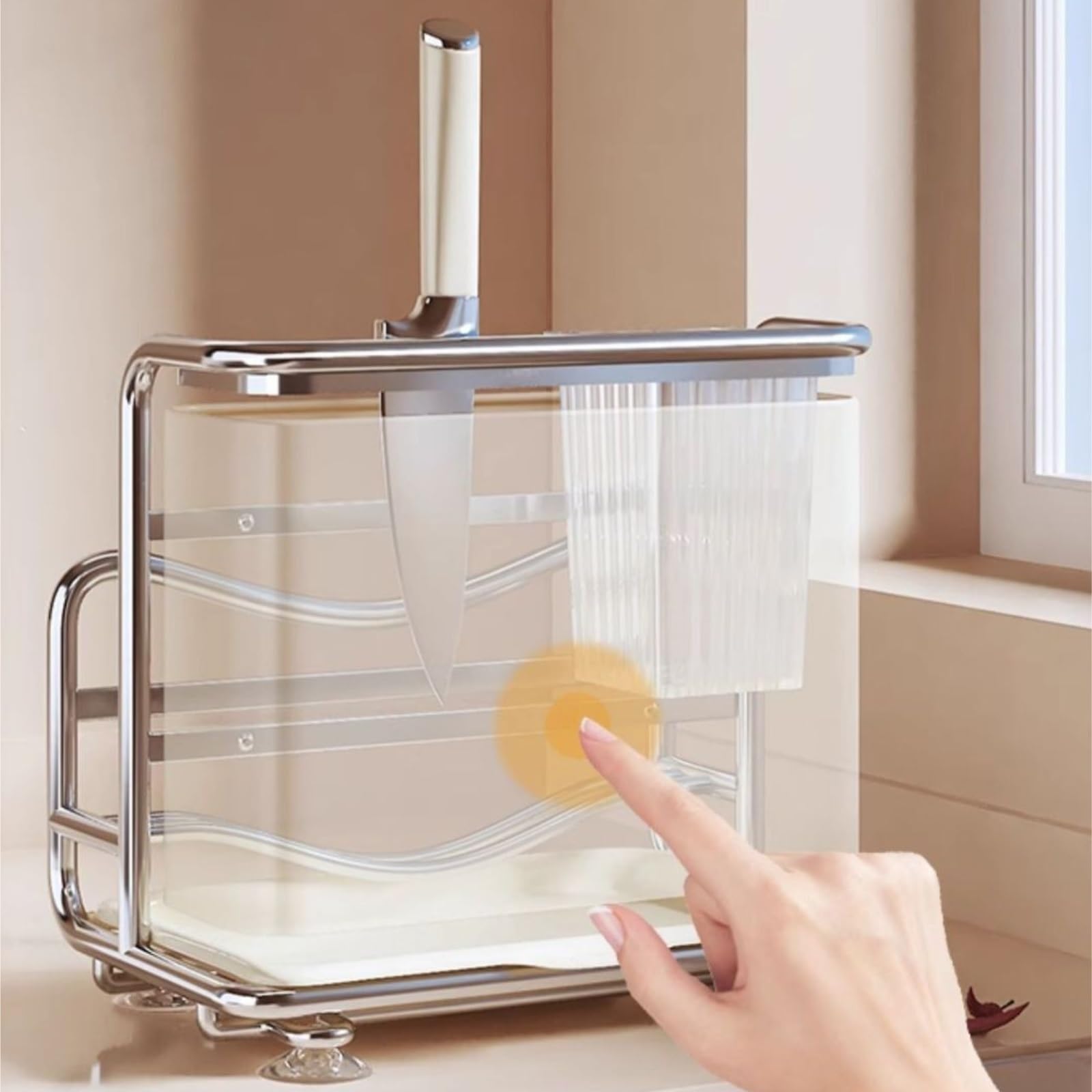Bloque para Cuchillos Utensilios De Cocina Organizador Multifuncional De Cuchillos Cocina con Bloque, Ahorra Espacio Herramientas