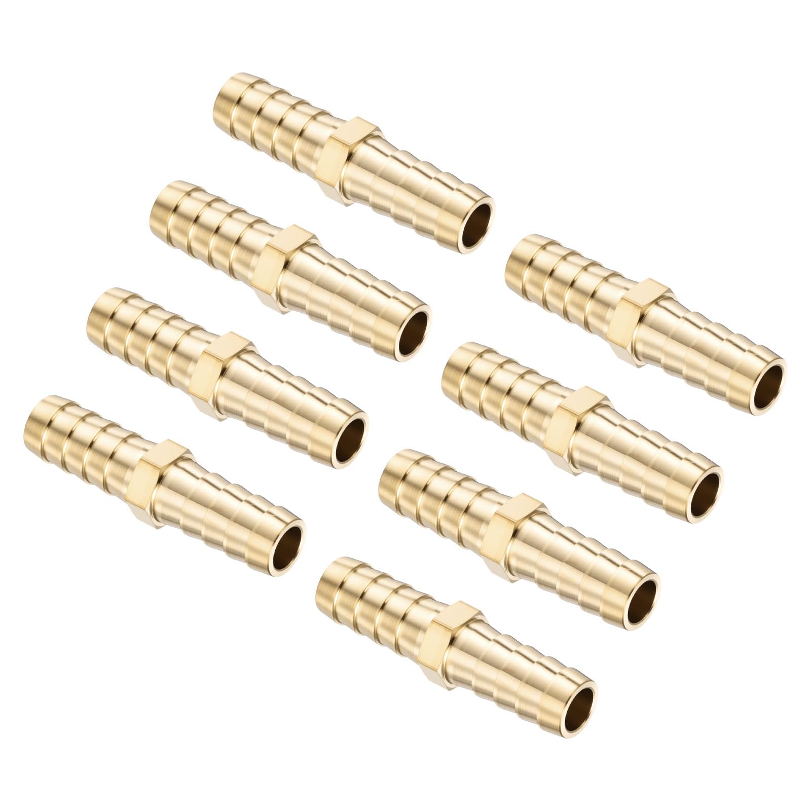 Kozelo 8Pcs Brass Hose Barbs Fittings 3/8" Hose Barbs to 3/8" Fittings — image 1