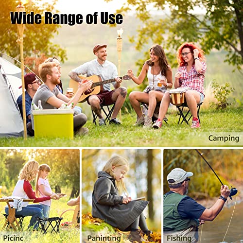 Matekxy Camping Stool Portable Folding Samll Chair Camp Stool For Camping Fishing Hiking Gardening And Beach, Camping Seat With Carry Bag (Grey) #TOP6