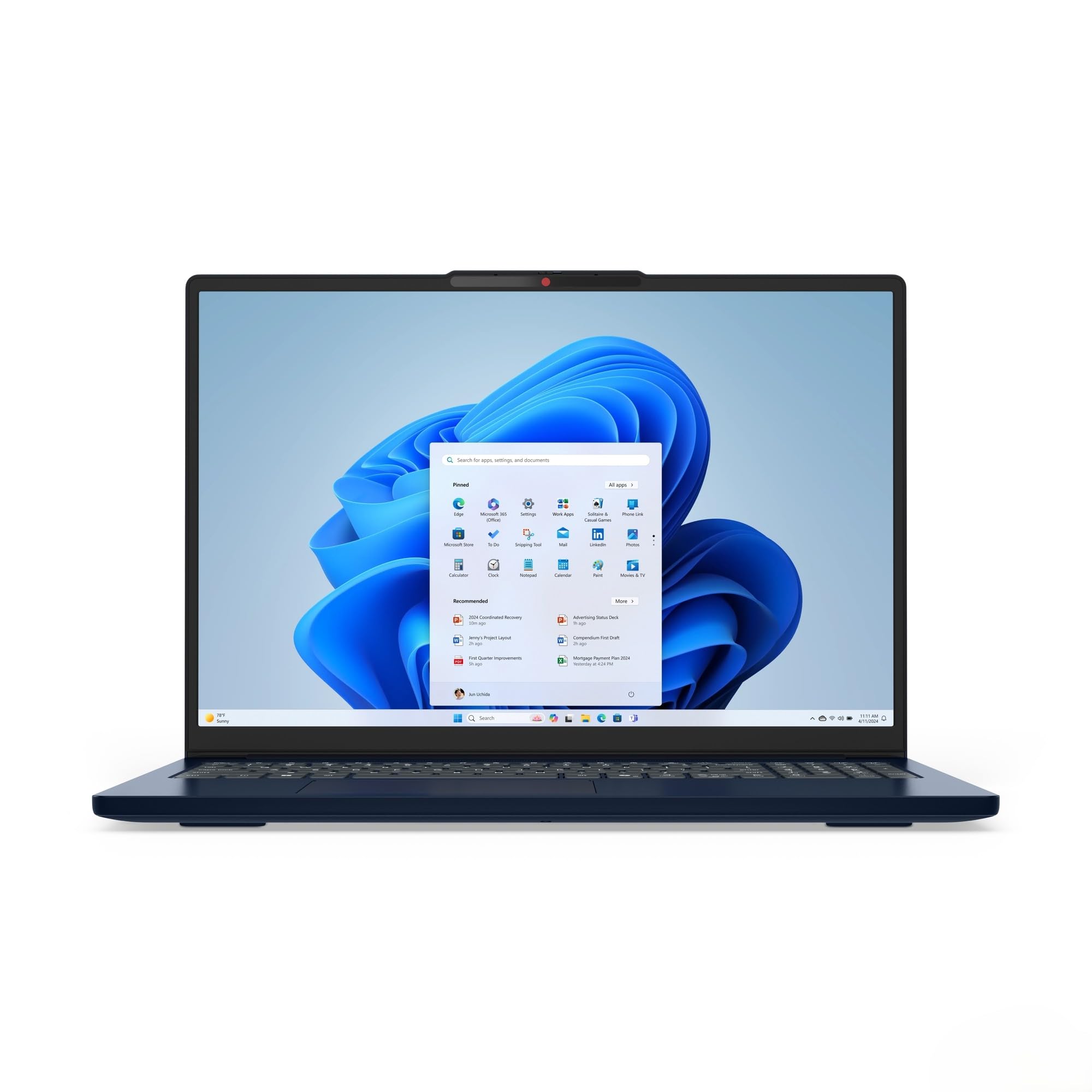 Lenovo IdeaPad Slim 3 Laptop 16" WUXGA AMD Ryzen 5 7535HS 24GB RAM 1TB SSD Radeon 660M Windows 11 QWERTZ Cosmic Blue
