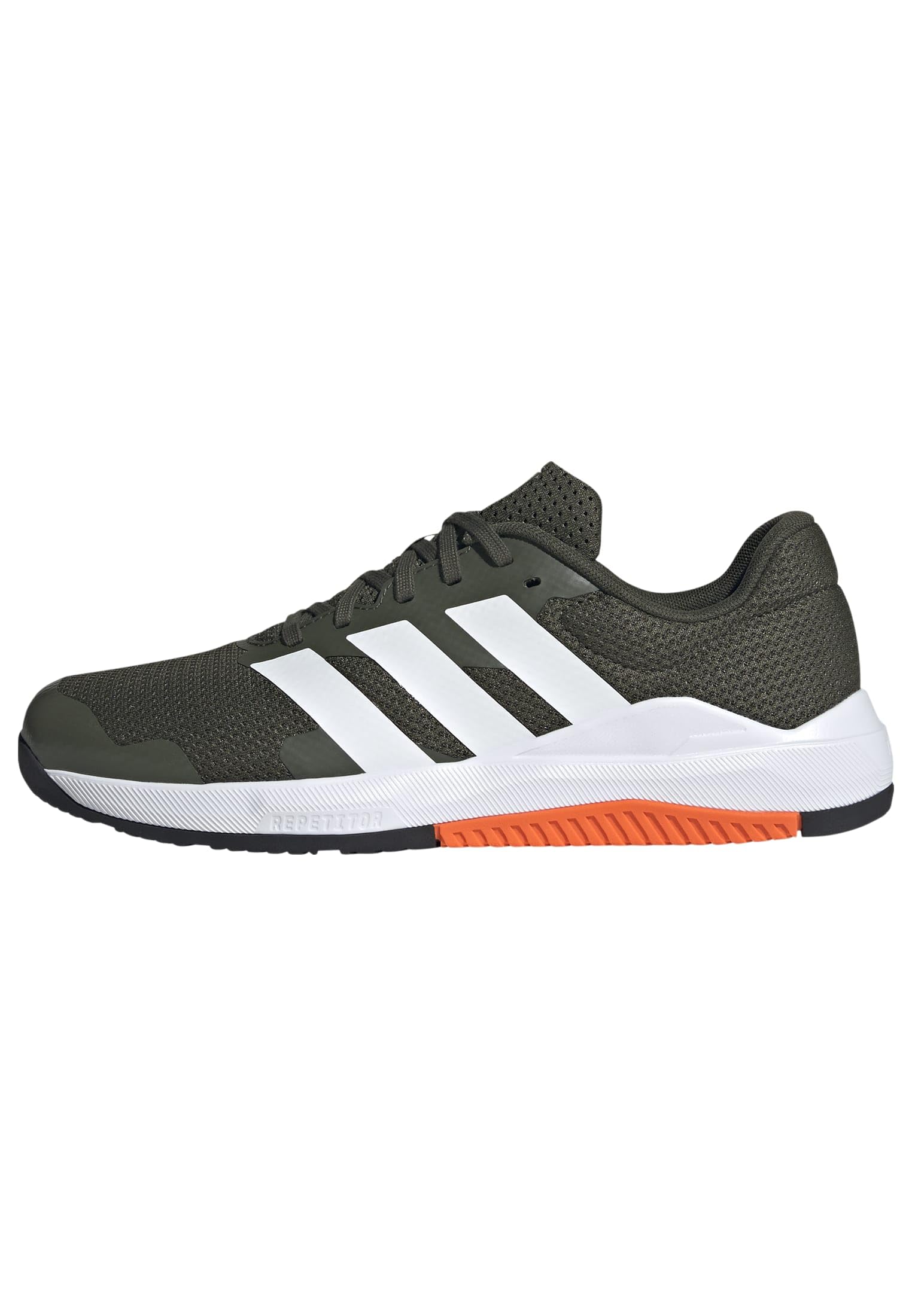 adidas Herren Dropset Base Training Shoes, Night Cargo/Cloud White/Impact Orange, 50 EU