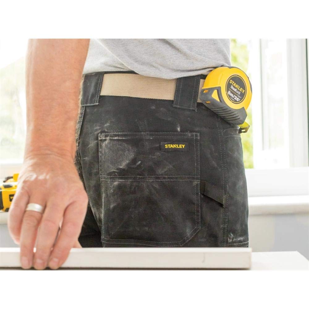 STANLEY STHT36807-0 podwójna blokada Tylon taśma kieszonkowa 8 m / 26 stóp (szerokość 25 mm), inne