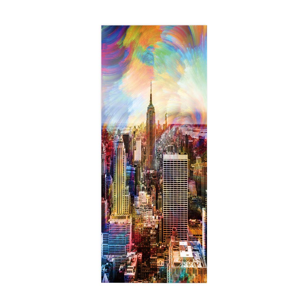 Papier Peint Porte Trompe l'oeil 3D New York - Autocollant Amovible 63x205