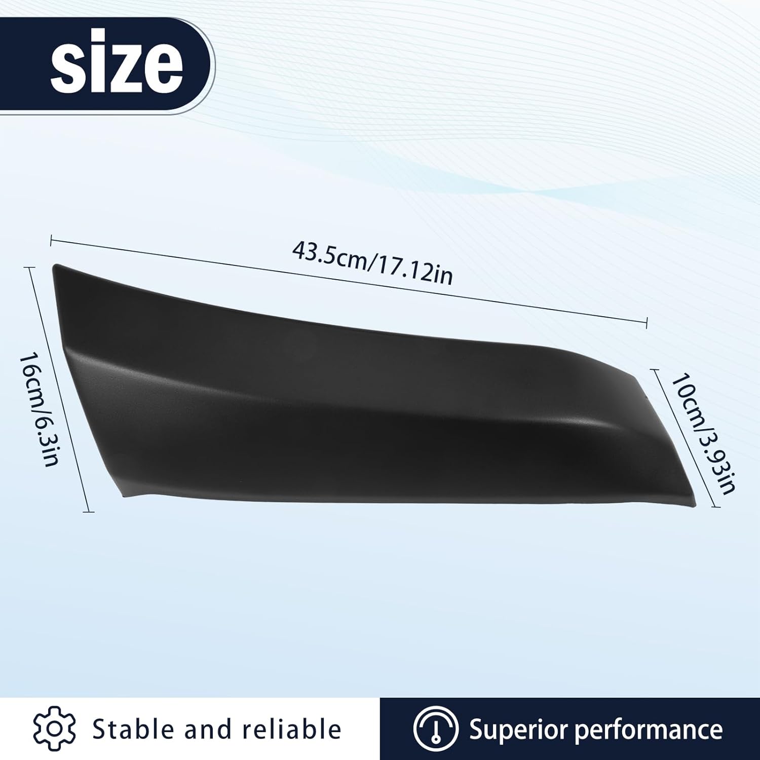 Front Driver Side Wheel Fender Flare Molding Fit for Ram 4500 2019-2025 Ram 5500 2019-2024 Replace 6MS39GXHAA