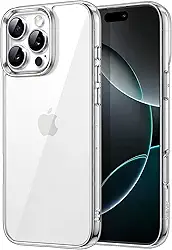 JETech Capa para iPhone 16 Pro 6,3 Polegadas, Case Protetora de Telefone à Prova de Choque, Anti-Amarelecimento, Capinha Parte Traseira Transparente Anti-Riscos (Claro)