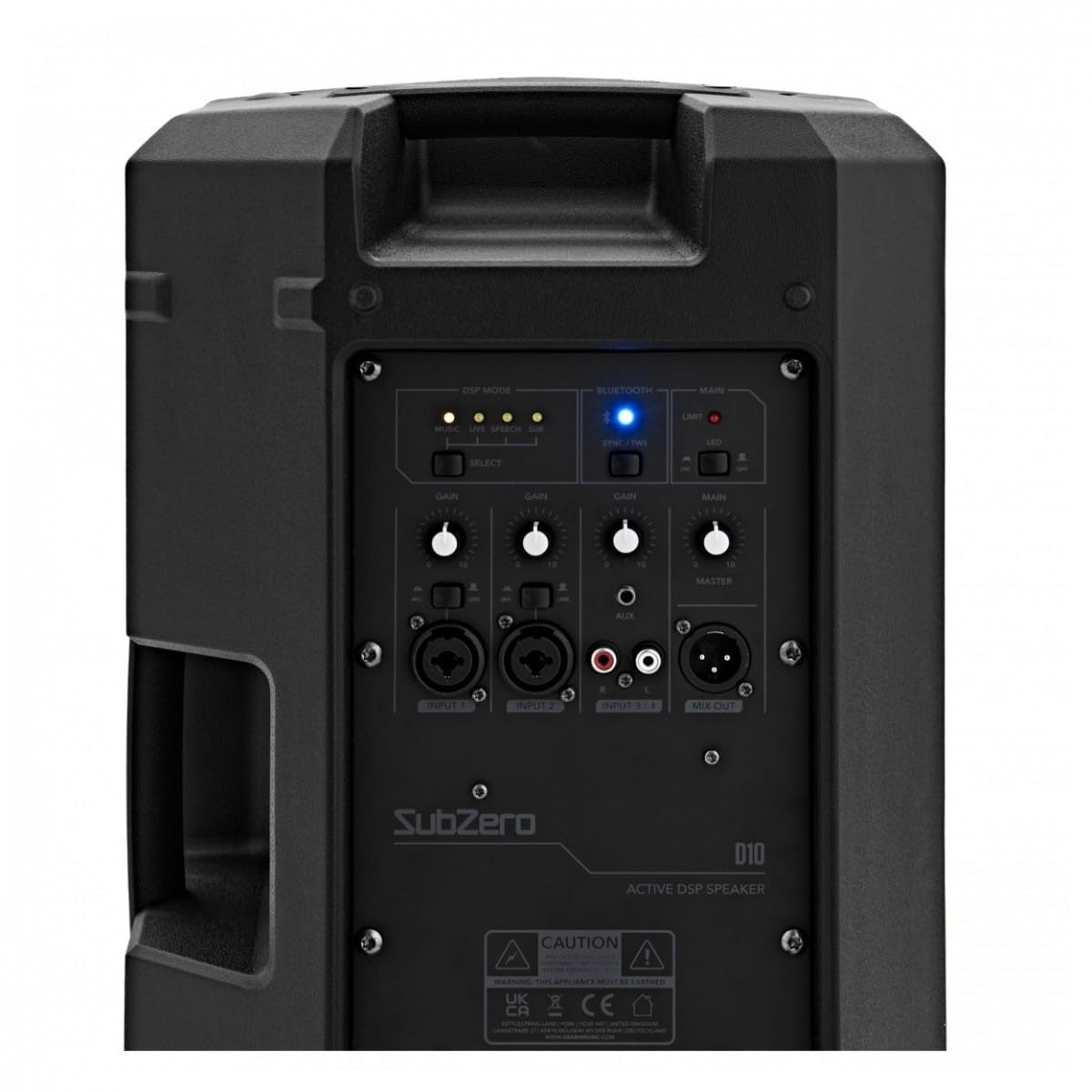 SUBZERO Altavoz Activo para megafonía DSP de 10" con Bluetooth
