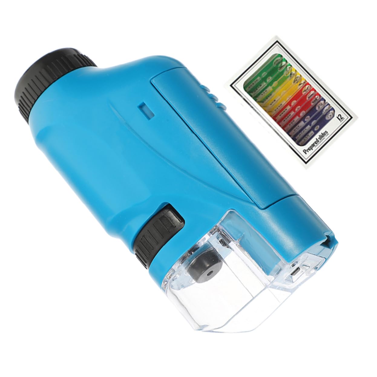 Toddmomy 1 Set Student Microscope Portable Scientific Tool for Easy to Use Magnifier for Classroom Learning and Nature Exploration with Color Specimens