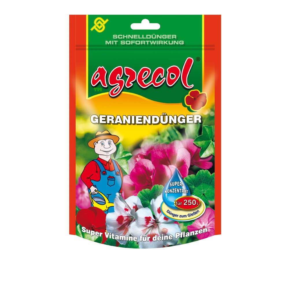 Agrecol Nawóz geranowy nawozu premium pelargonia z szybkim efektem - wysoce skoncentrowana i wysoka -energia dla 200 L Water