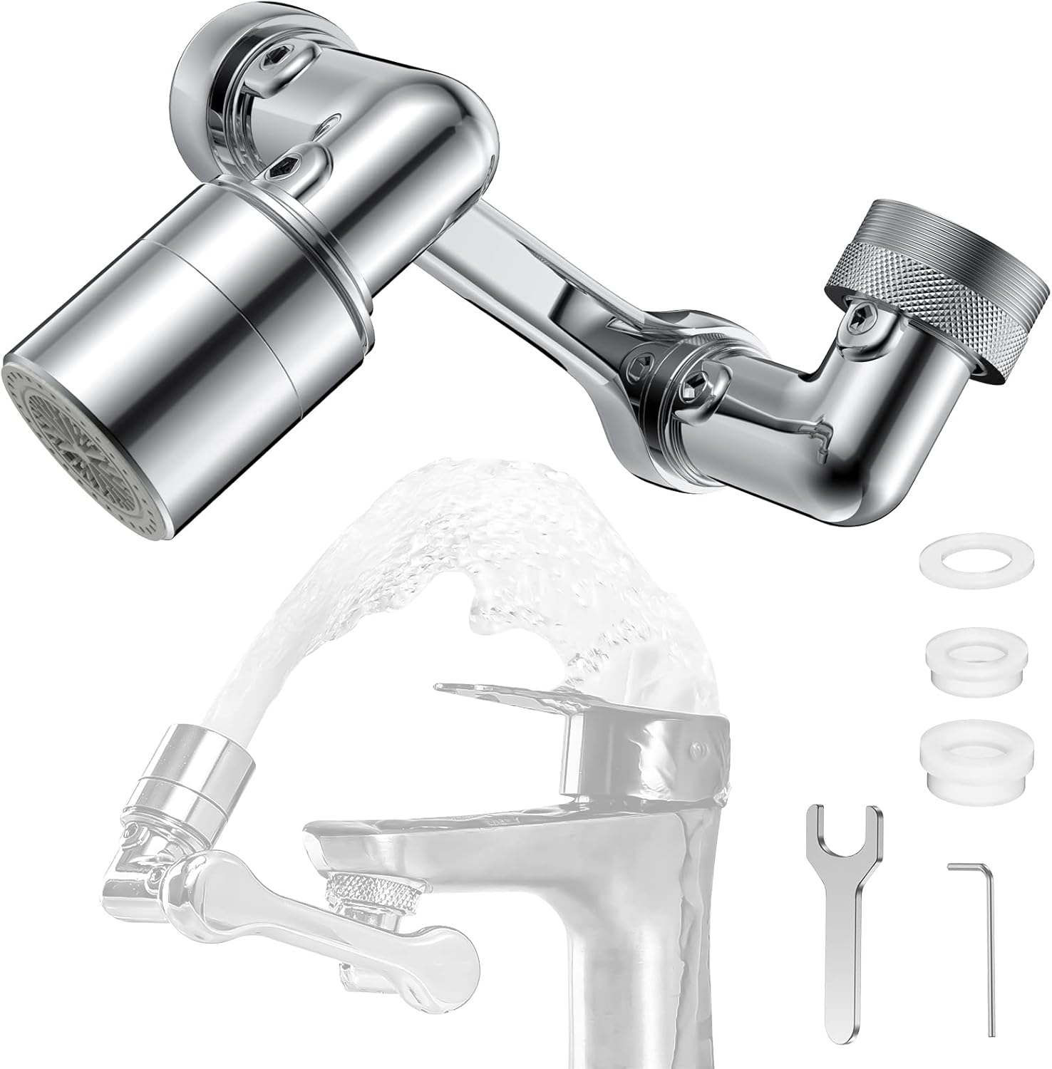 Rotating Faucet Extender Aerator,Universal Splash Filter Faucet Aerator