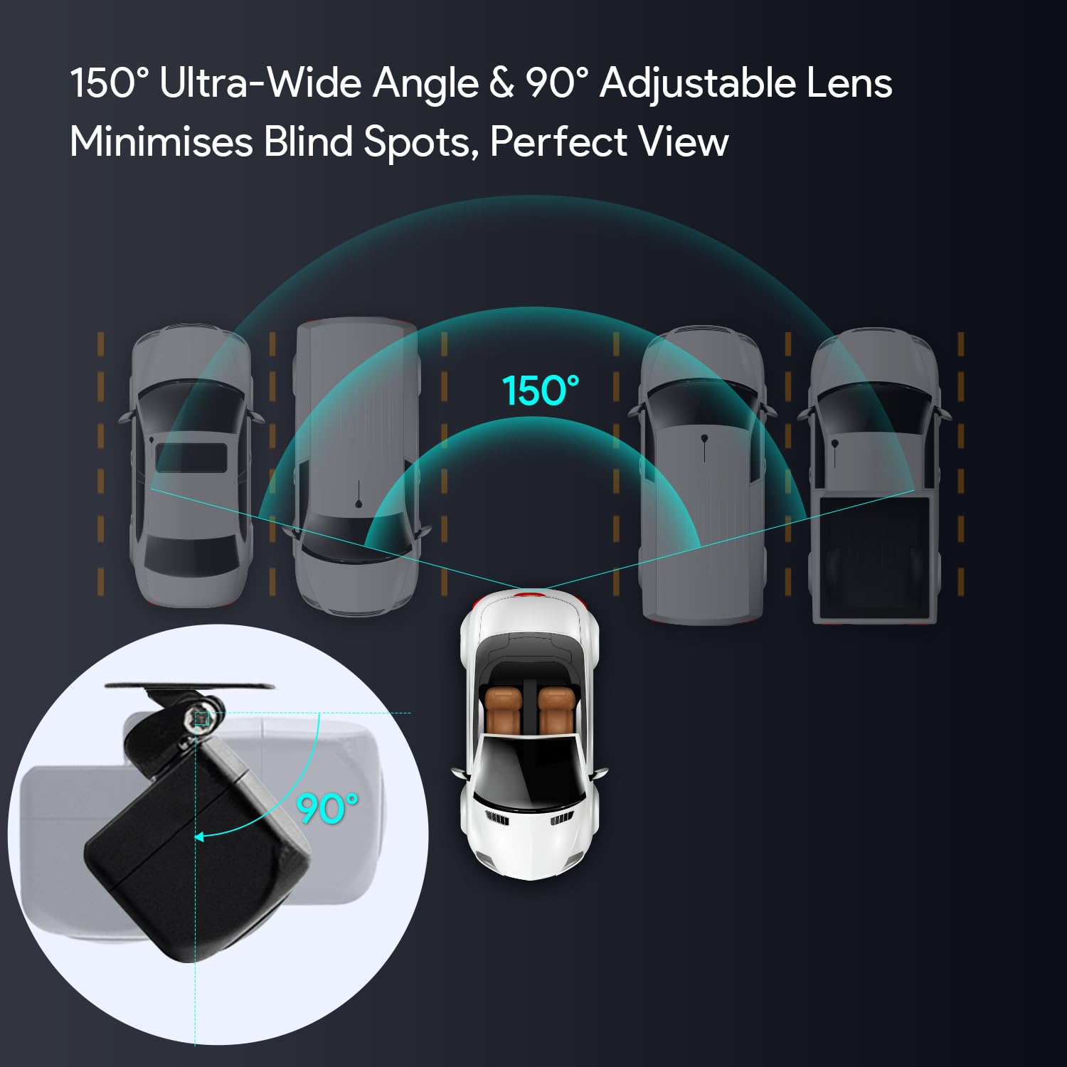 XTRONS 1080P AHD Auto Rückfahrkamera w AI-Powered für XTRONS Car Headunit