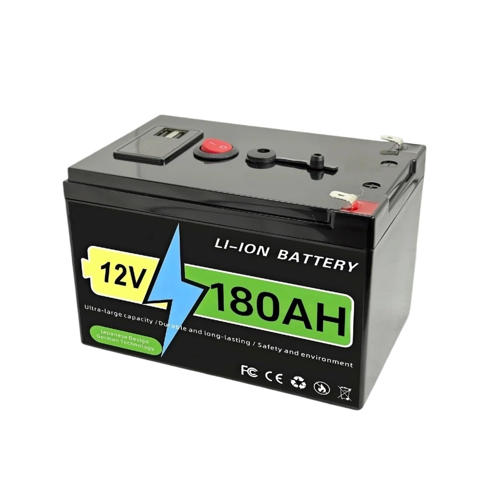 Ricarica della batteria al litio di accumulo di energia solare della batteria 12v Lifepo4 | Alimentatore for accumulo di energia domestica 100AH ​​200AH(12E 180Ah Battery)