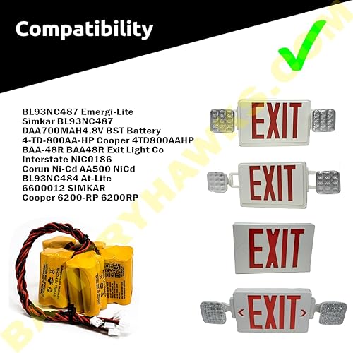 Miniatura 4 de Battery Hawk (5 unidades) DAA700MAH4.8V BL93NC487 DAA700MAH4.8V Ni-CD AA 700mAh 4.8V AA600mAh AA700MAH AA500MAH BL93NC484