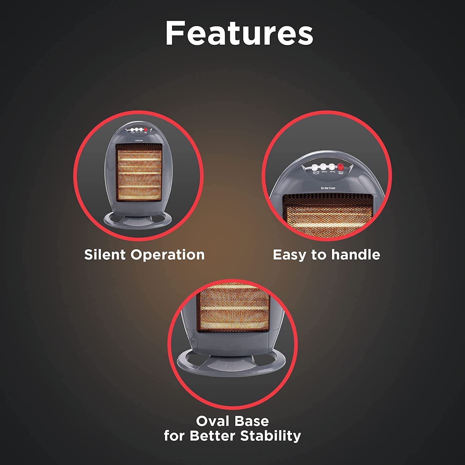 HOT Hilton Electric Halogen Room Heater Hilton Halogen Room