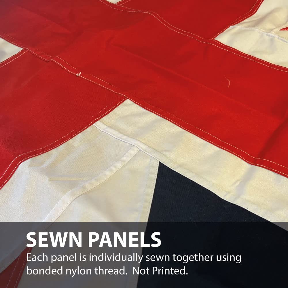 NWFlags Sewn Union Jack Flag, Red, White, Blue - Image 3