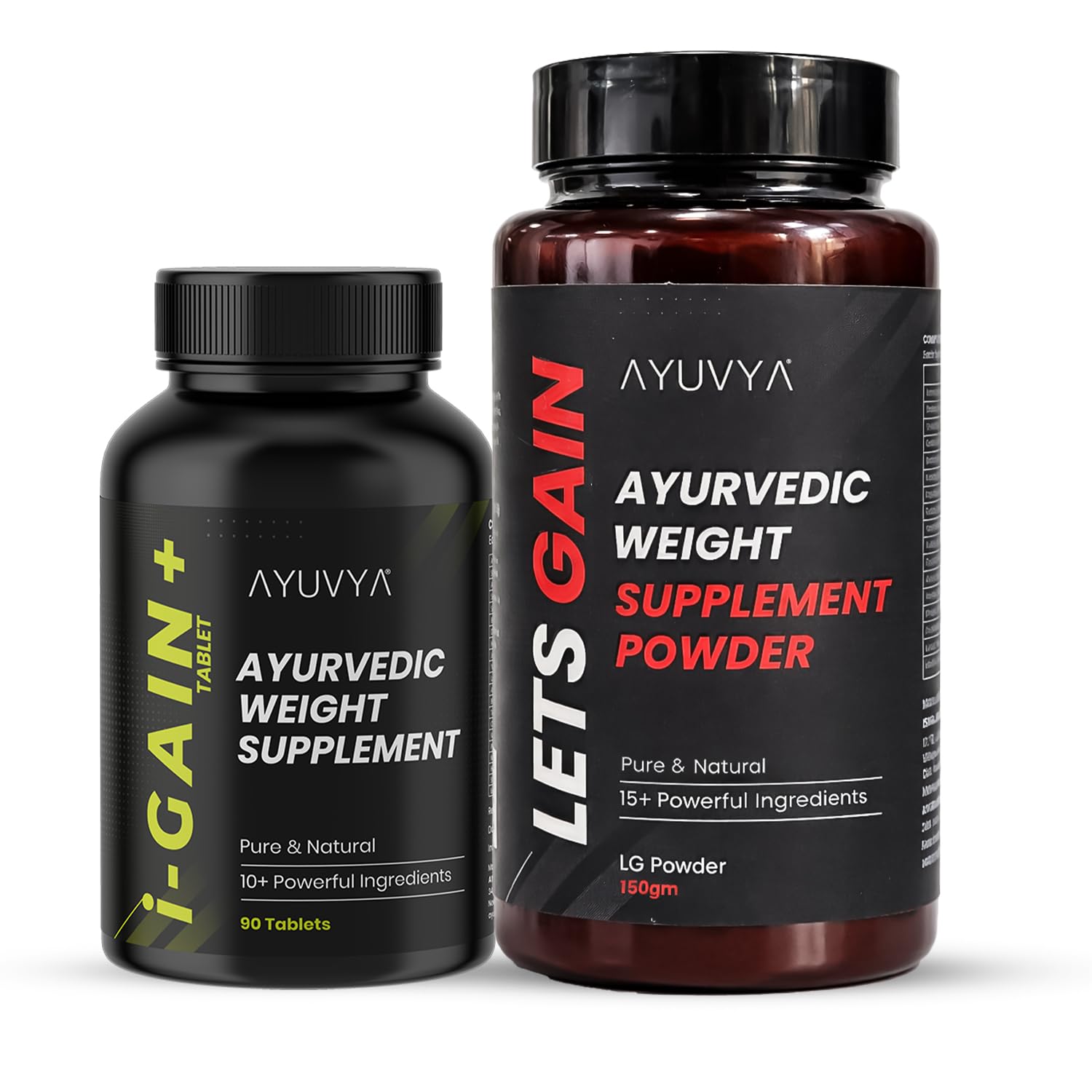 i-Gain+ & Lets Gain Weight Gain Combo | Helps Improve Appetite & Digestion | Promotes Muscle Recovery & Energy Levels | For Men & Women | 100% Ayurvedic Combo | Pack of 2-image-40