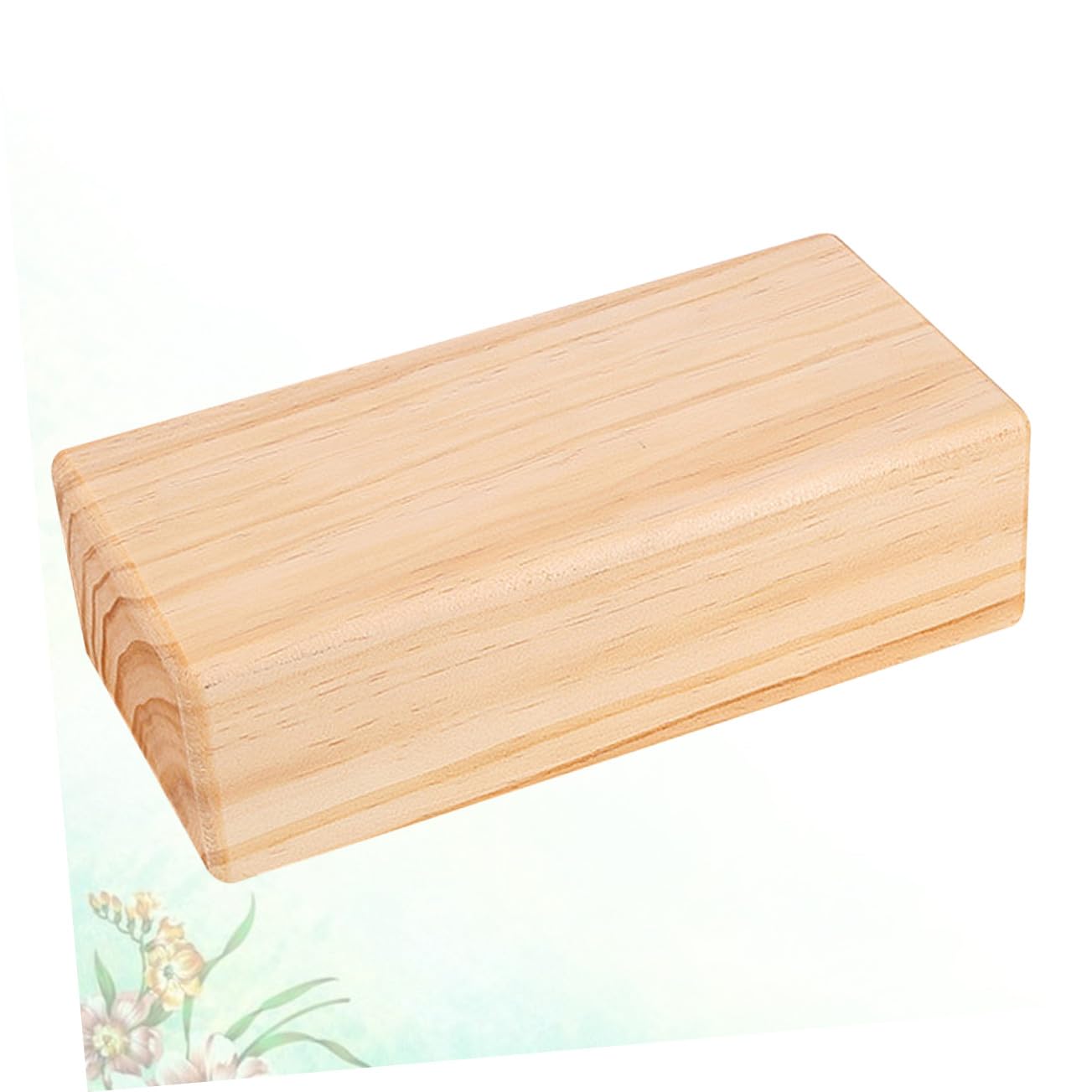 SUPVOX Bloque De Yoga Sólido De Madera Maciza Amarillo Claro, Antideslizante y Resistente, Accesorio De Yoga Ligero Para Ejercicios y Pilates, Adecuado Para Uso Diario y Entrenamiento Casa