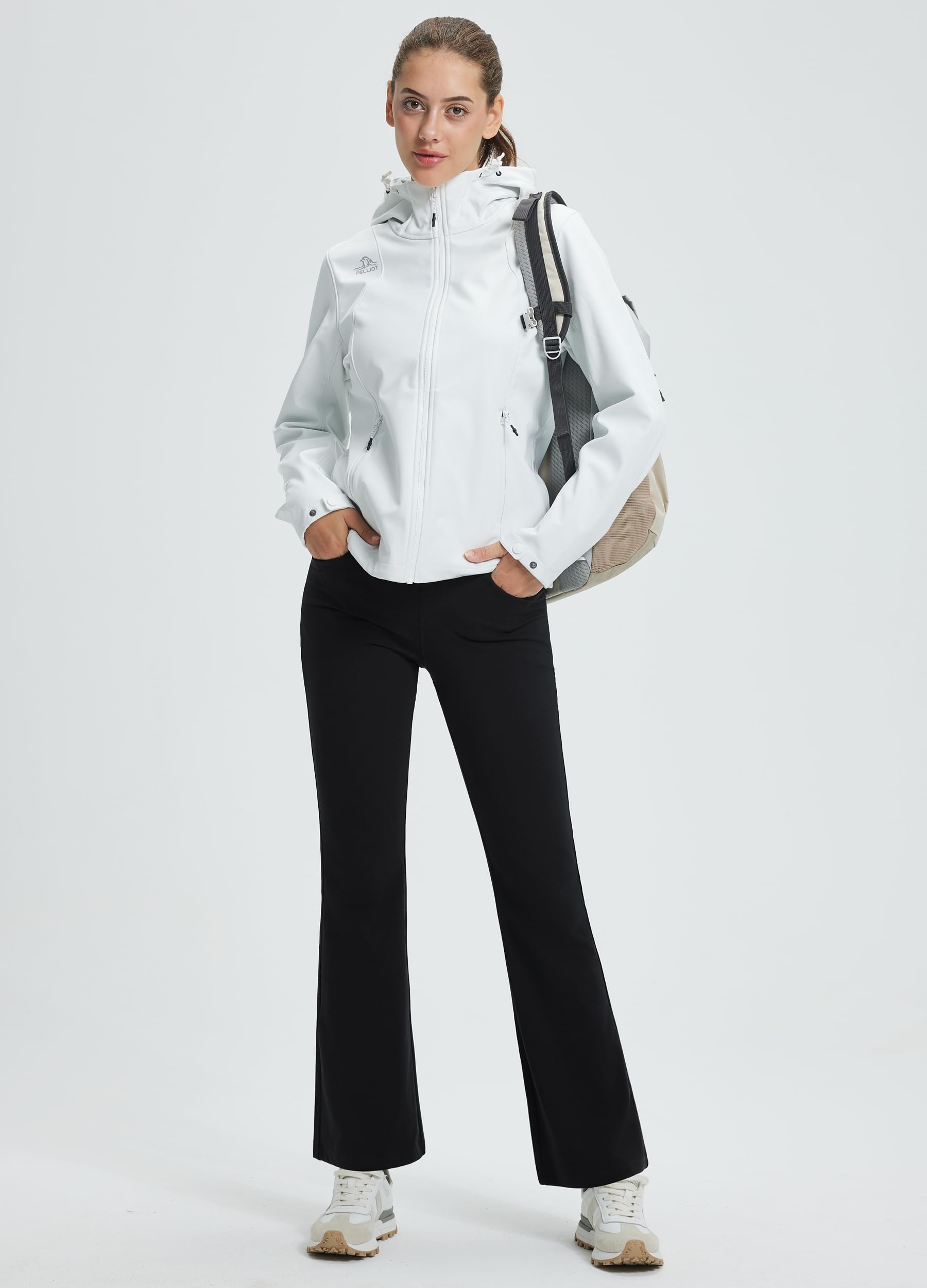 Thermo Flare Leggings Hiver Repoussant l'eau Taille Haute Douillettes Polaire Pantalon de Yoga Thermique Pantalon