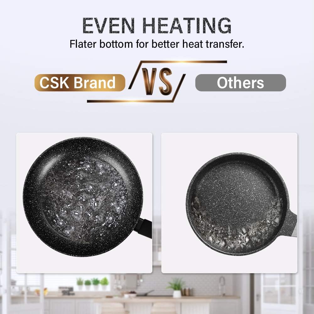 CSK Fry Pans Show Even Heating Compared to Others