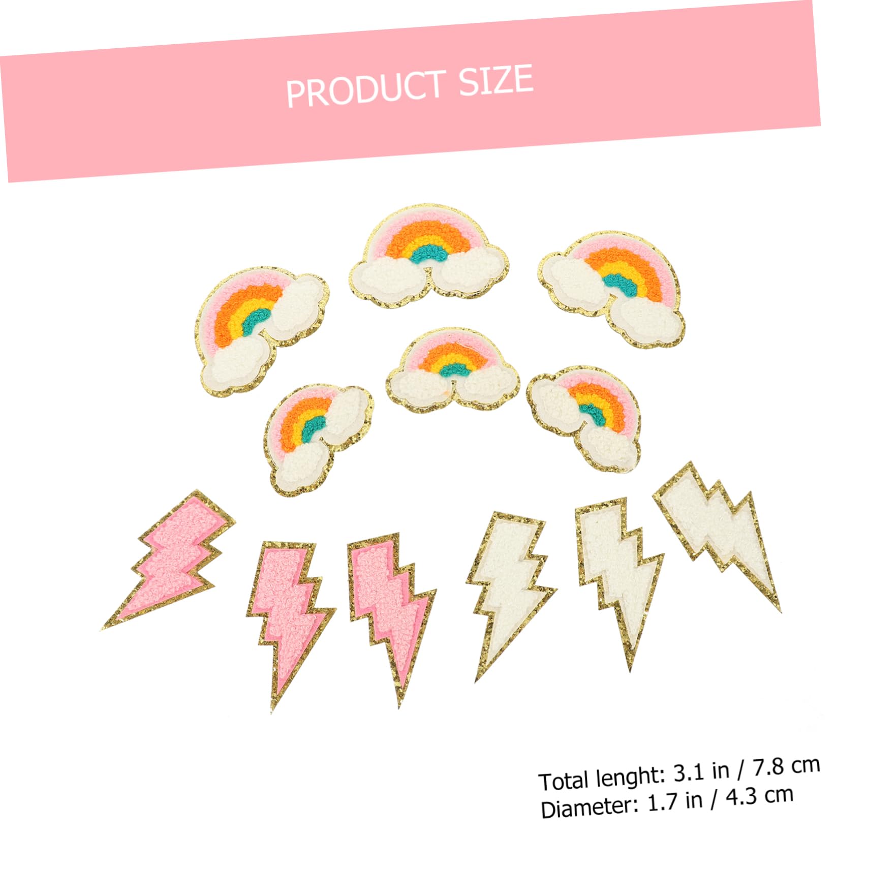 Amosfun 60stücke Kreative Regenbogen-designs Stickerei Patches Für Kleidung Doppellagige Applikationen Mit Heißem Kleber Zum Abdecken Von Flecken Und Löchern