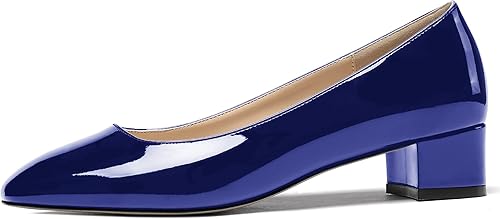 Miniatura 2 de WAYDERNS Zapatos de tacón bajo grueso con punta cuadrada para mujer, de 1.5 pulgadas