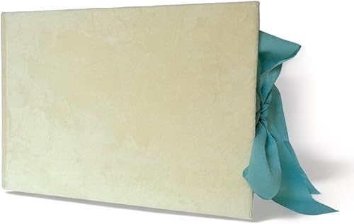 Libro de visitas de terciopelo de lujo de 10 x 7 pulgadas con cierre de cinta de seda crepé, diario encuadernado con paisaje para bodas, bebés, disponible en Yaxa Peru