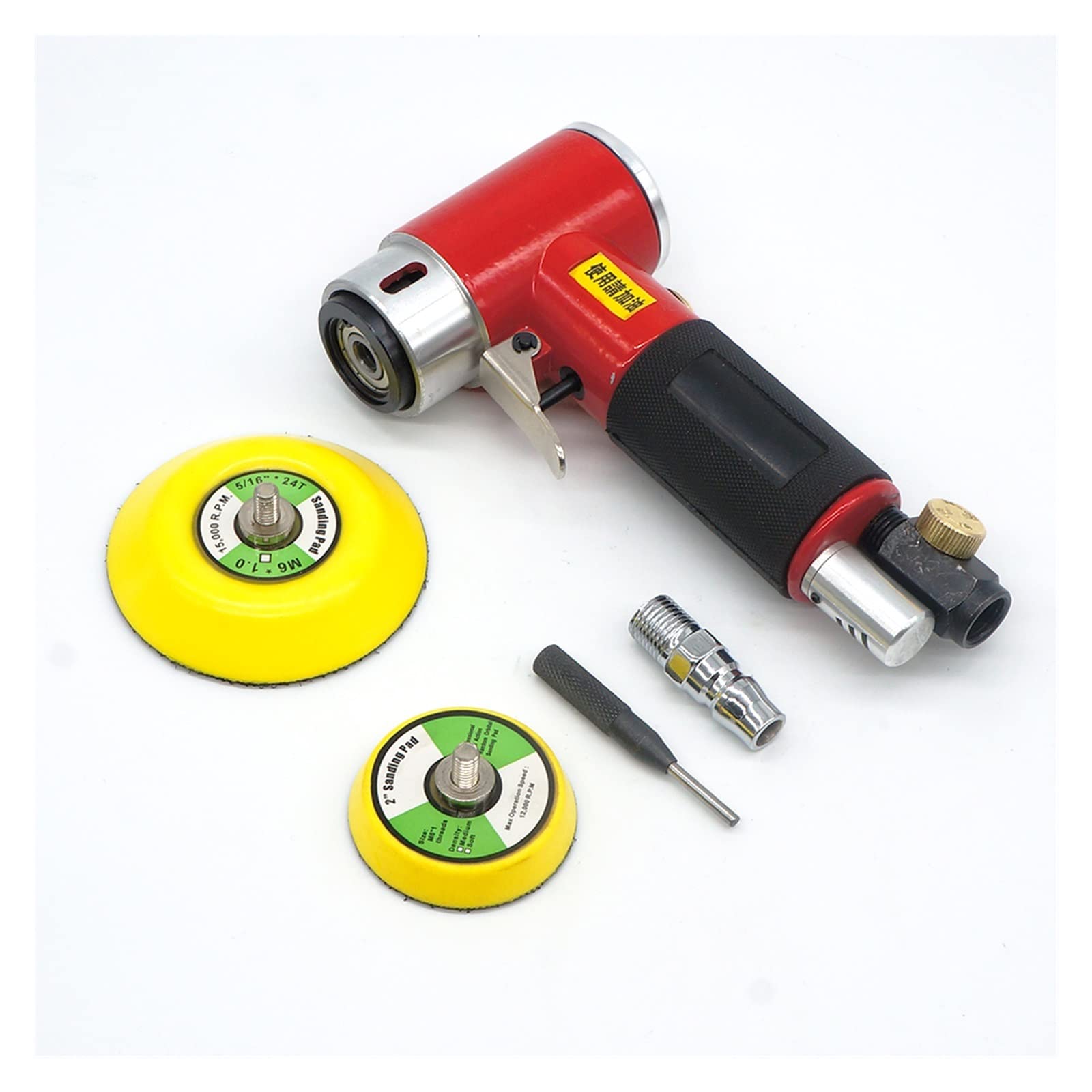 LNHHG Mini Air Sander Polisher Pneumatic 90 Degree Orbital Sanders Powered Tool With 2inch 3inch Pad(21.5mm)