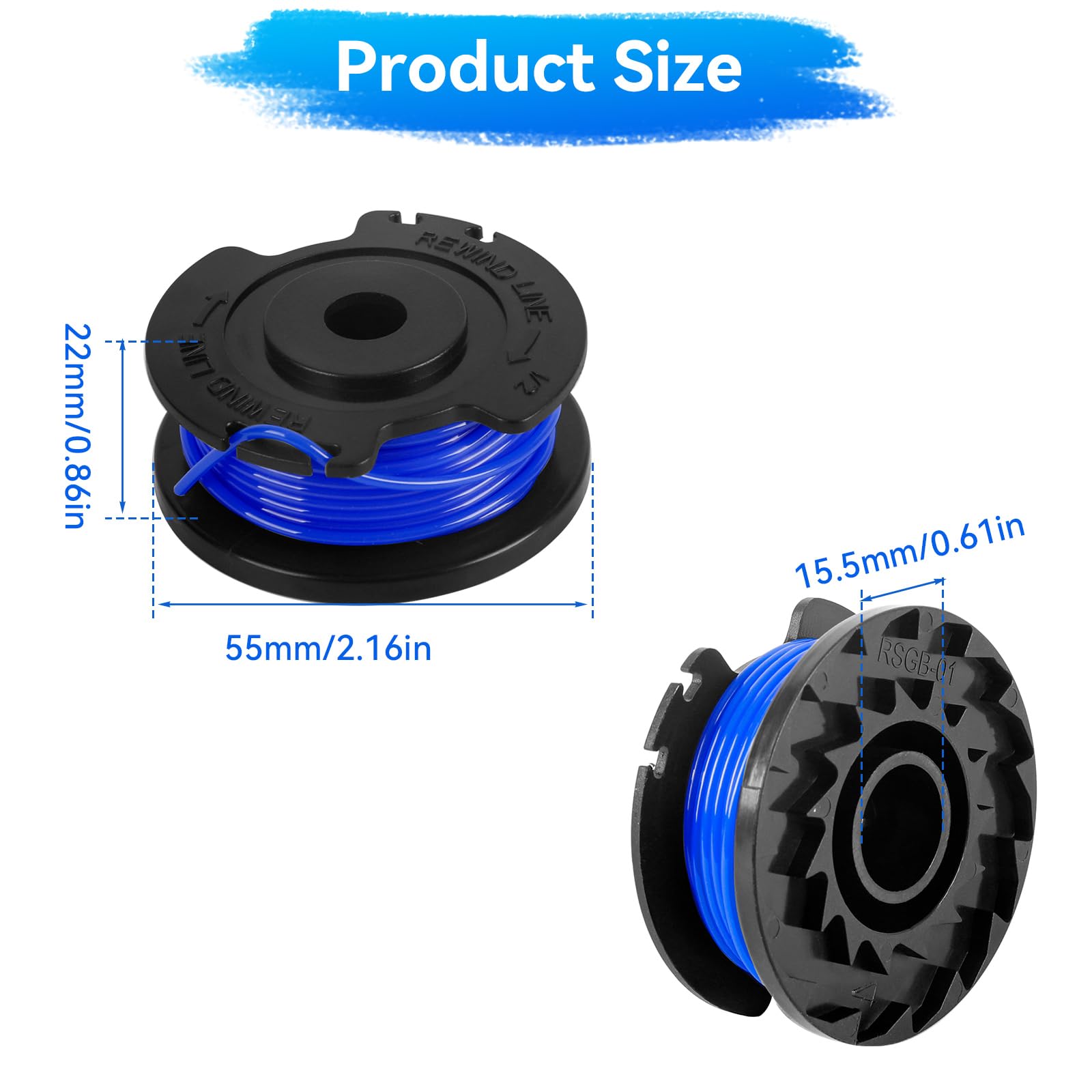 dcvbny 88524 Trimmer Spool Single Line 0.065