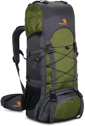 Bseash Mochila de camping de senderismo con marco interno de 60 litros con cubierta para lluvia, mochila de viaje deportiva al aire libre para