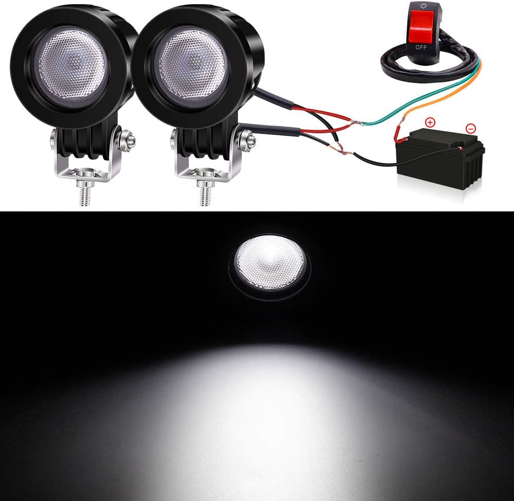 Flash Sale Buy 1 get 1 Ourbest Motorcycle Driving Lights, 2inch Spotlight LED Fog Lights for Motorbike ATV Bicycle Off Road Accent Off Road Lighting (10W White Flood) Black Friday - 50% OFF Ourbest Motorcycle Driving Lights, 2inch Spotlight LED Fog Lights for Motorbike ATV Bicycle Off Road Accent Off Road Lighting (10W White Flood)