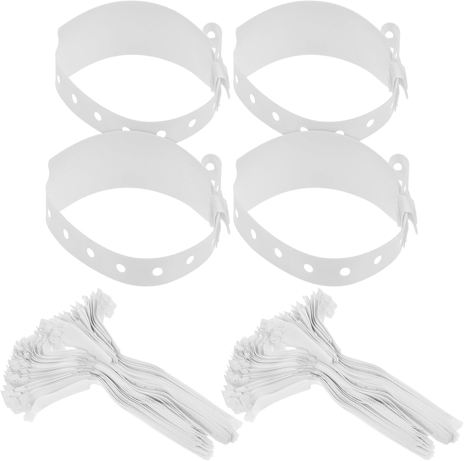 200pcs Disposable Waterproof Tear-Resistant Writable Id Wristbands Adult White Hospital Patient Identification Bracelets for Nursing Admission