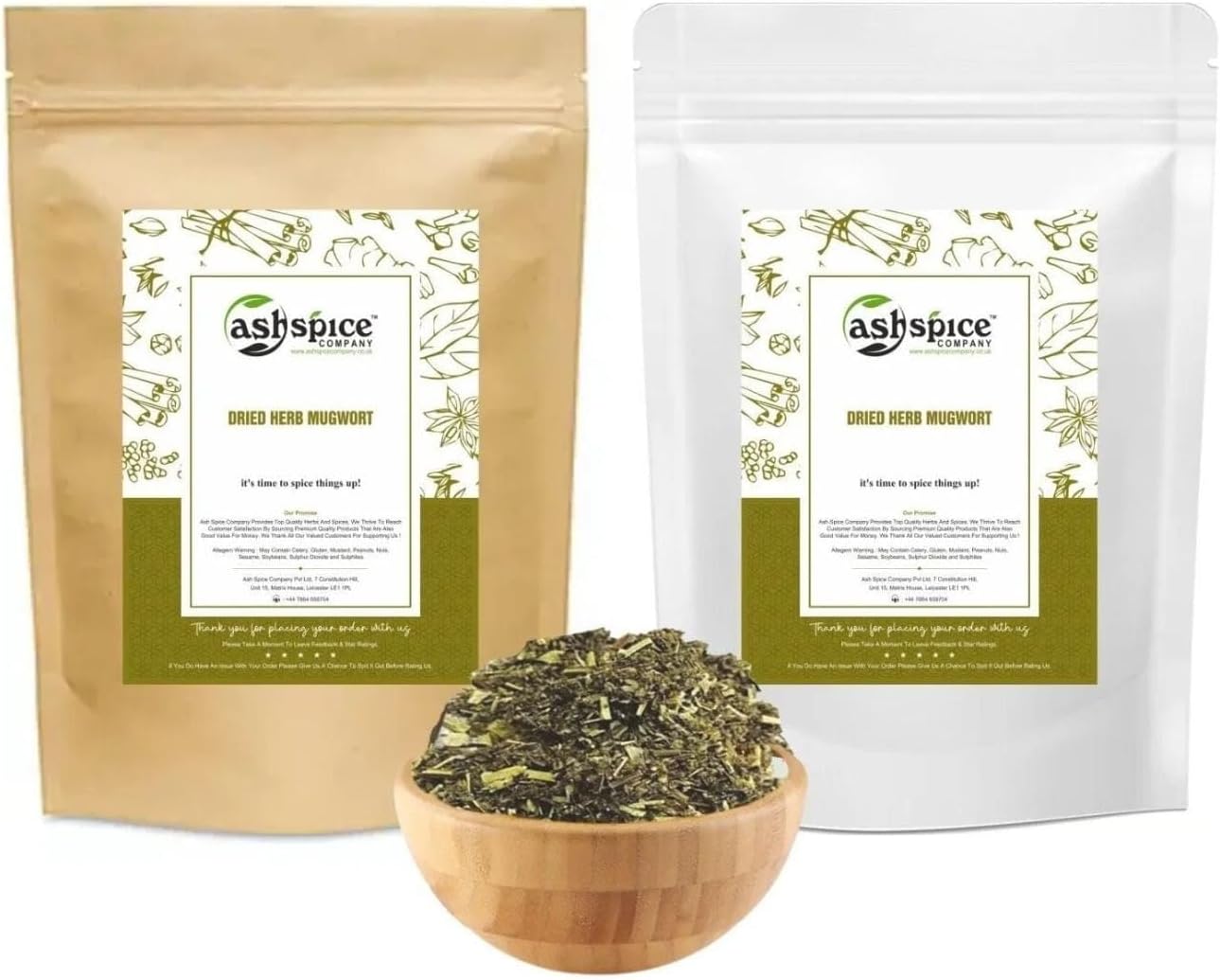 Ash Spice Company™ Mugwort Dried Herb Common Wormwood Artemisia Vulgaris Premium Quality! 25g-2kg (950g)