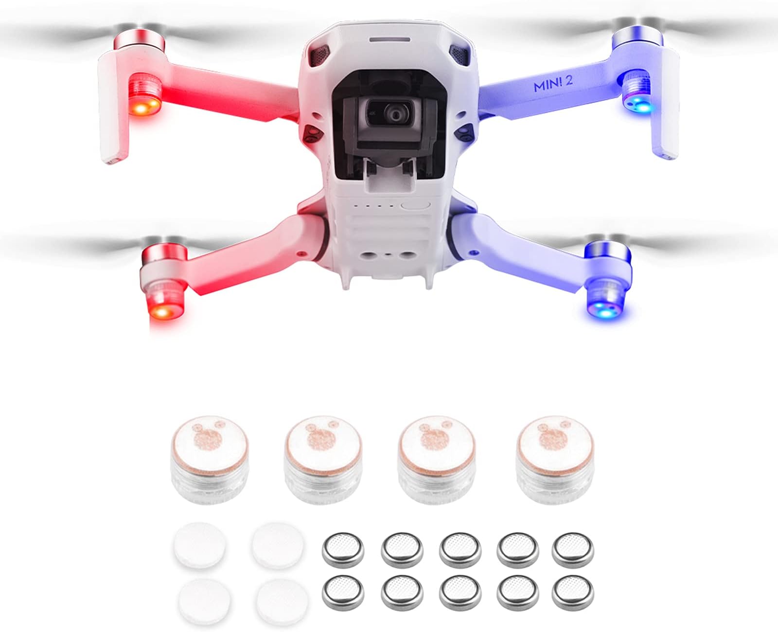 Drone LED Night Flight Signal Night Lights Flashing Light Strobe Lights Anti Collision Indicator Light Suitable for DJI Mini 3 Pro, Mavic 3, Air 2S/Mavic Air 2/Mavic Mini 2 Drone Accessories