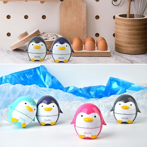 Miniatura 7 de Temporizadores de pingüinos de dibujos animados lindos 60 minutos de cocina mecánica temporizador de cocina reloj contadores de alarma ruidosos mini