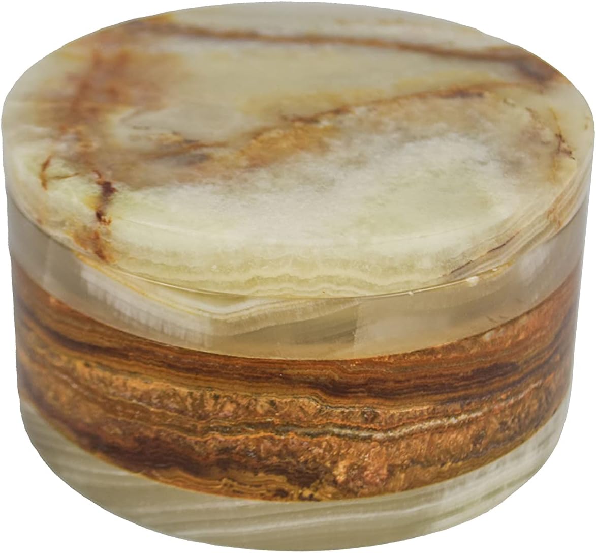 Marble Bath Jar with Lid, Amber-Leaf : Amazon.co.uk: Home & Kitchen