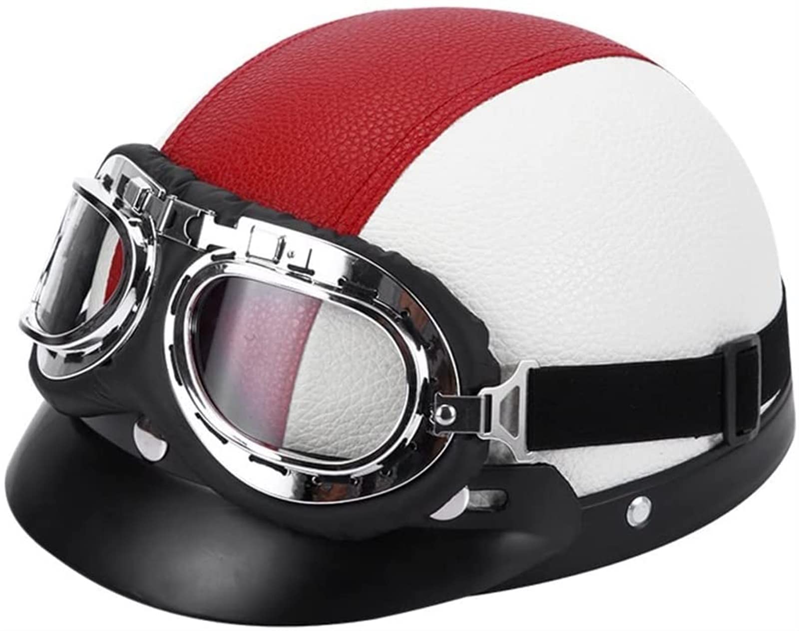 Casque De Moto Rétro ECE Homologué Demi-Casque Casquette De Baseball Confortable Et Respirante Pour Scooter Cyclomoteur Hommes Et Femmes Street Cruiser Jet Style Casque