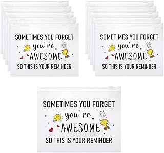 50 Pcs Inspirational Gifts Bulk for Women Cosmetic Bag EVA Makeup Bag with Zipper for Birthday Employee Coworker Colleague Staff Encouragement Motivational Presents(You Are Awesome)