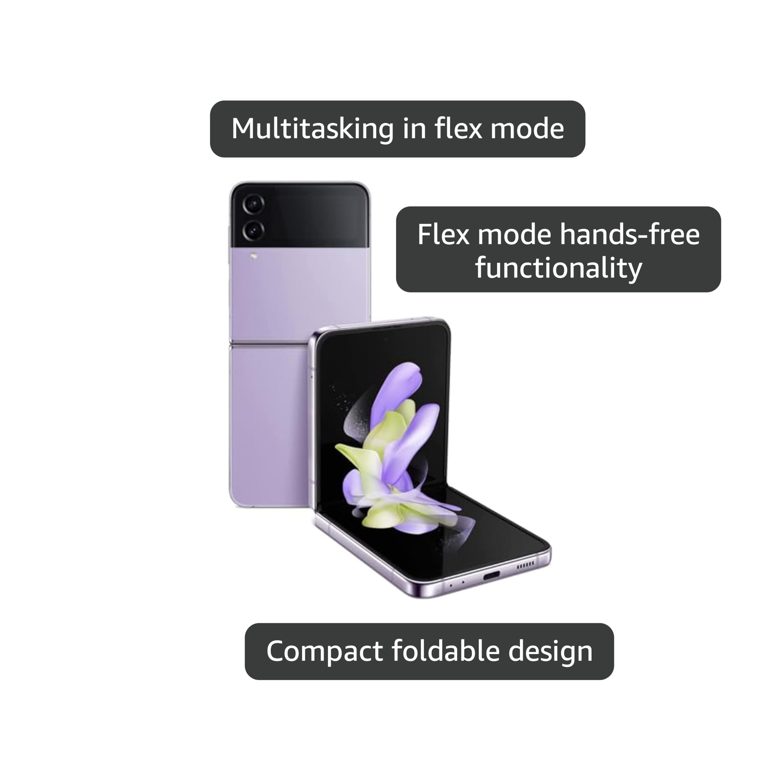Samsung Galaxy Z Flip4 256GB パープル Amazon.com: Samsung Galaxy Z Flip4 5G - 256GB, Graphite, Unlocked