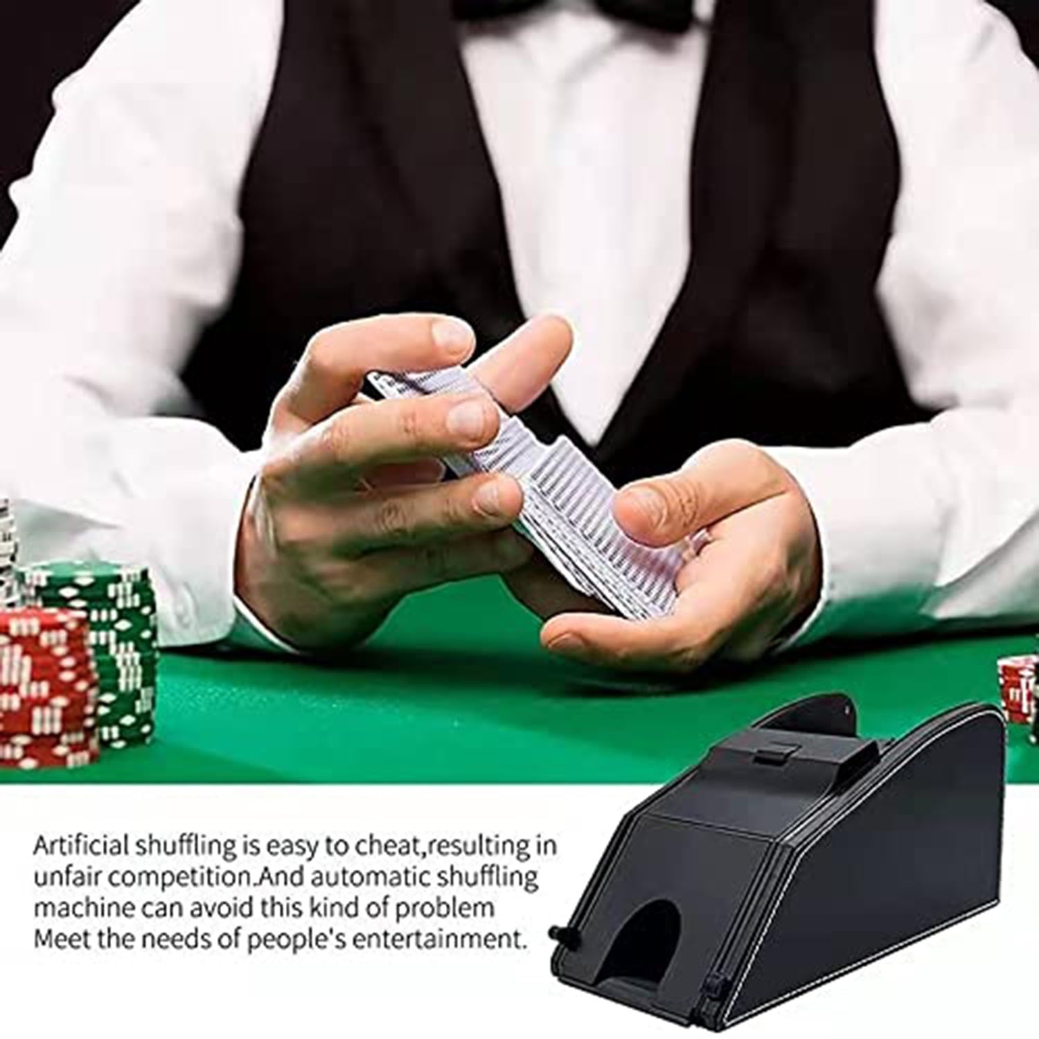 Mélangeur De Cartes Automatique électrique - Pour Poker, UNO, Blackjack - USB/piles
