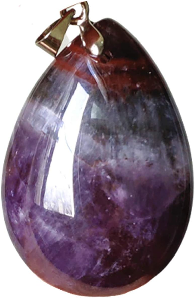 Muko Gemstone Natural Auralite 23 Purple Red Canada Water Drop Women Pendant 35x25x14mm AAAAA