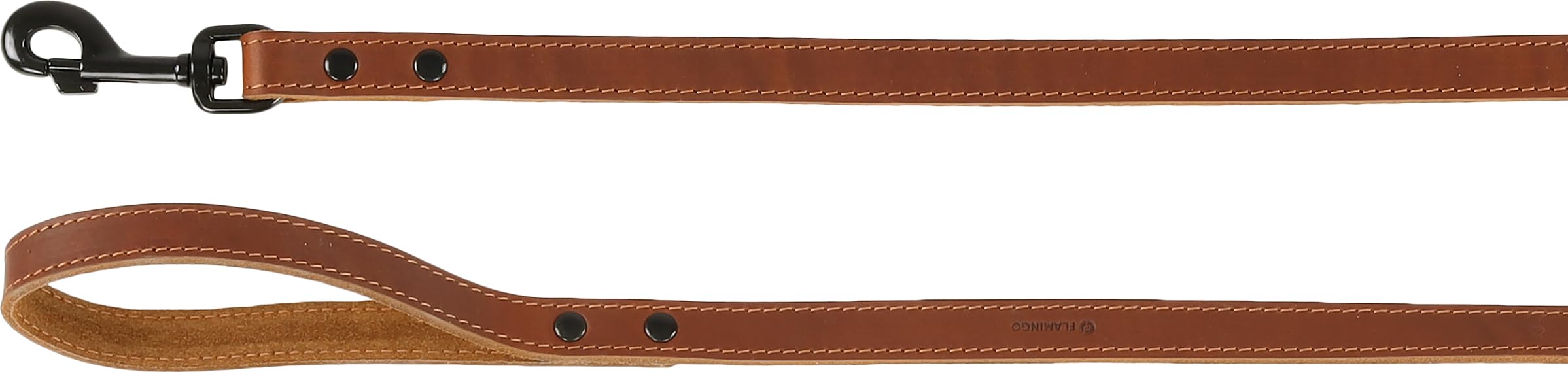 Flamingo Dog Leash Montana Cognac 1,3m 20mm