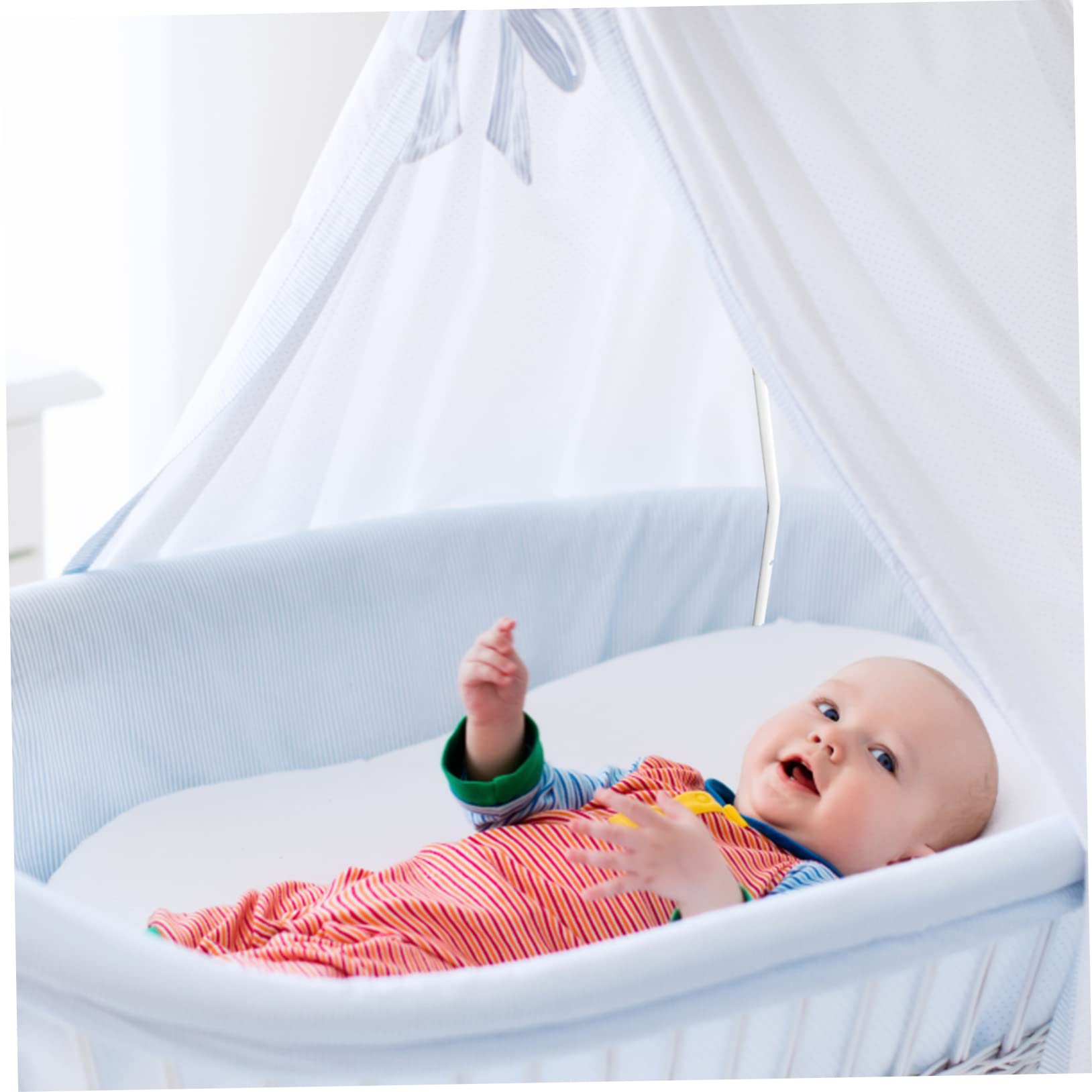 ERINGOGO 1 Set Net Bracket Awning Baby White Steel Clip-on