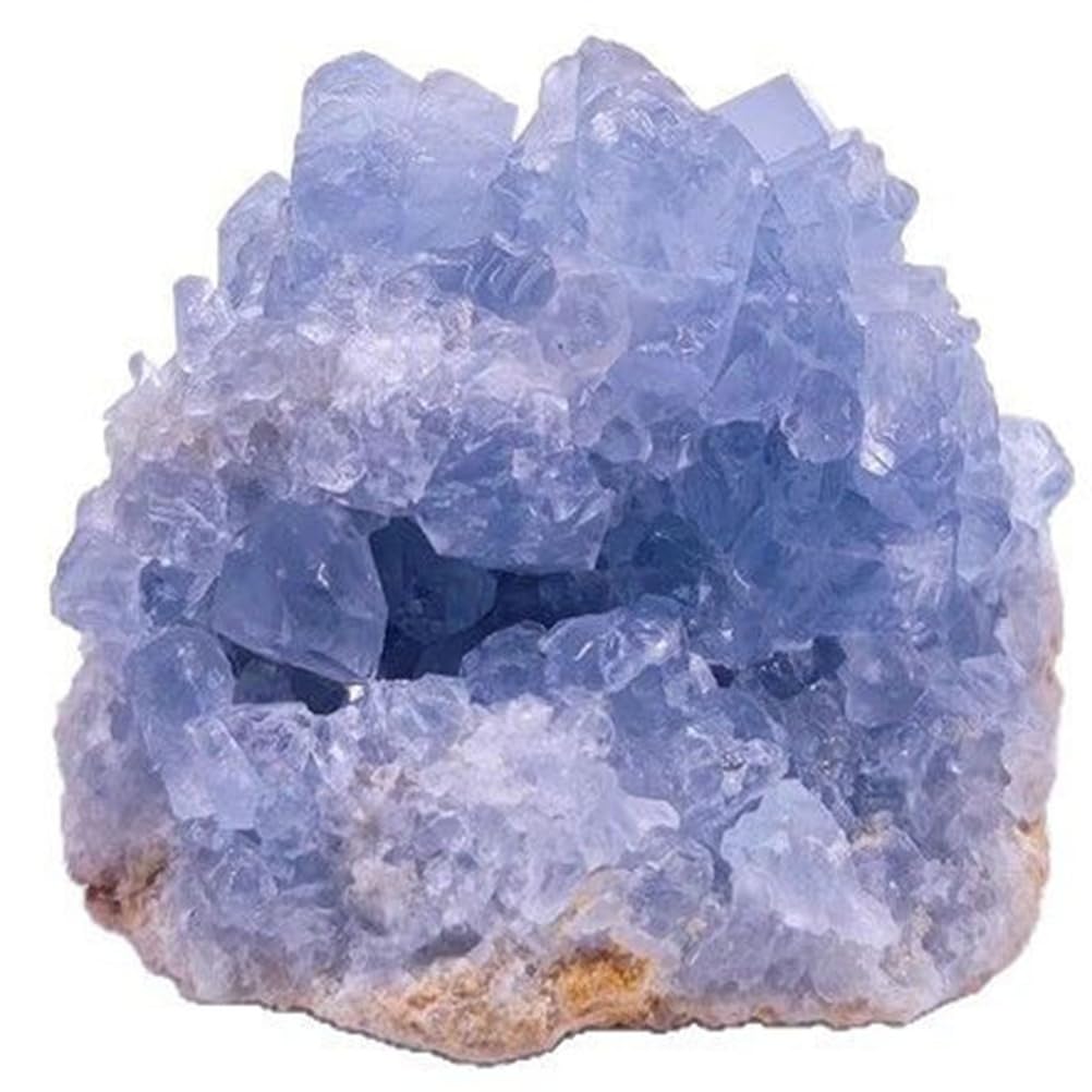 ITCLEYMDZV Celestite Crystals, Crystal Clusters, Raw, Blue Calcite, and Stones for Feng Shui Decoration, Spiritual Balance,700g